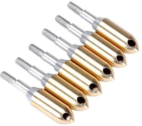 SunaOmni Archery Heads Copper Whistle Arrowhead Outdoor Practice Whistles Arrow Broadhead 6PCS Whistling Bow Heads Arrow Accessory Archery Broadhead