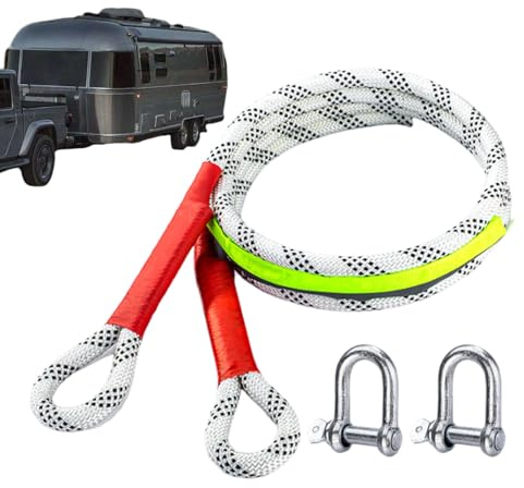 Cuerda de remolque cinética de recuperación - correa para arrancar fuera de carretera pesada, equipo de remolque de vehículos 4x4 | Cuerda de remolque Correa de remolque grande de alargamiento, cordón