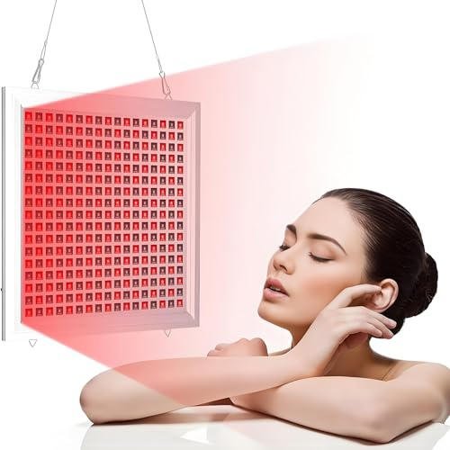 Lampe de thérapie par lumière rouge pour visage et corps complet, 660 nm et 850 nm infrarouge proche, panneau lumineux rouge 289 LED 150 W, pour la maison, la gym, les muscles et les articulations