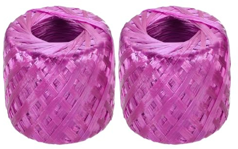 sourcing map 2 pezzi di corda in poliestere nylon plastica da 225 m, 30 mm, confezione per giardinaggio e artigianato, viola