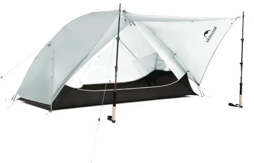 Naturehike Mongar UL Ultraleichtes Zelte Winddicht Wasserdicht Trekkingzelt Tragbar Doppelzelt 1 Personen Zelt 3-4 Saison für Camping Wandern
