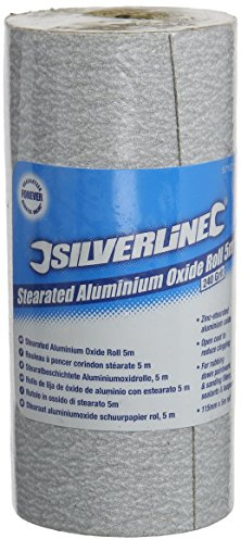 Silverline 571521 Rouleau à poncer corindon stéarate 5 m Grain 240