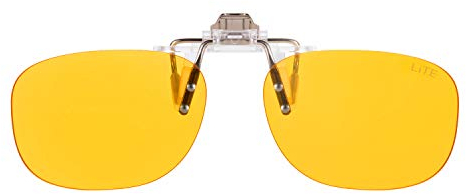 PRiSMA - 95% Blaulichtfilter Brillenaufstecker Clip-ON LiTE95 - Damen Herren - für Arbeit PC und TV - Augenanstrengung reduzieren - Besser schlafen