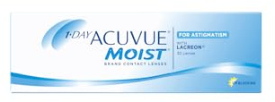 ACUVUE 1-DAY Acuvue MOIST for ASTIGMATISM - Lenti a contatto giornaliere; protezione UV;-4.25 diottrie; Cilindro -1.75 ; Asse 80 ; BC 8.5; DIA 14.50; 30 lenti