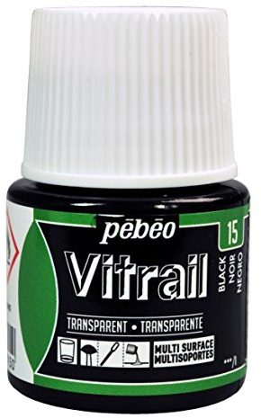 Pebeo Vitrail Glass Paint 45Ml Black