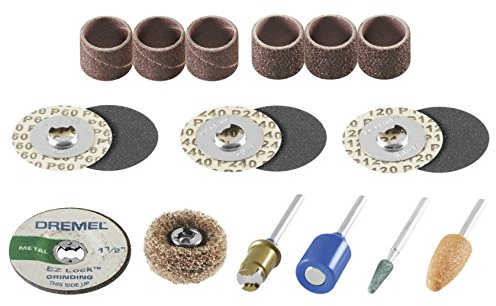 Dremel EZ686-01 EZ Lock Schleif- und Schleifwerkzeug-Zubehör-Set, inklusive Schleifscheiben, Bändern und Schleifsteinen, perfekt zum Detailschleifen und Schärfen
