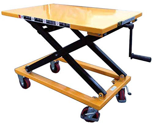 Piattaforma elevatrice a pantografo semplice manuale regolabile carrello con piano di sollevamento fisso elevatore a forbice mm.950x600 h.max.440/1000 tavolo sollevatore Kg.300 NP30RF