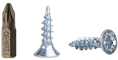 Lote de 100 tornillos para madera de acero galvanizado de 3,5 x 10 mm, tornillos de cabeza Pozi-Drive, fijadores, avellanados, tornillos de aglomerado (100 unidades)