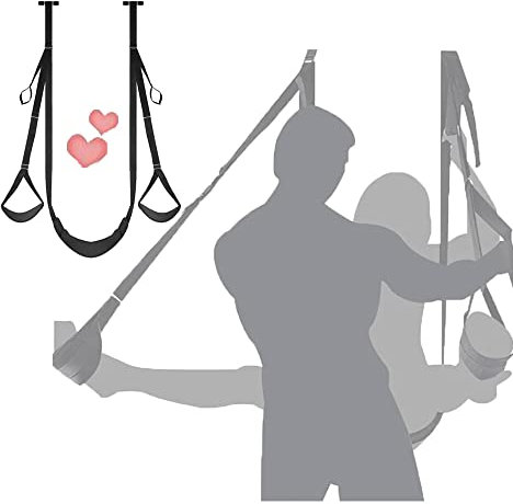 TM-mall Hamac d'intérieur en Nylon Suspendu à la Porte, Coussins et Pieds Confortables, Pivot à 360°