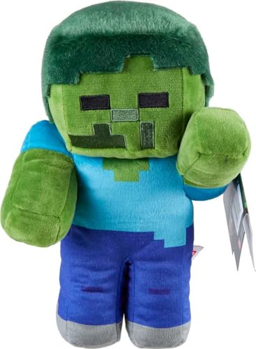 Minecraft Personaggio di peluche di base, morbido personaggio da collezione ispirato al videogioco come idea regalo per bambini e fan dai 3 anni in su, HPB05