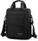 zhongningyifeng Hommes 14 pouces ordinateur portable Messenger sac nylon grand sac à bandoulière affaires imperméable à l'eau Casual noir voyage de travail en plein air