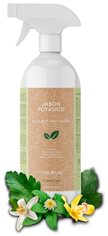 naukua 1L Jabón Potásico Ecológico 100% Natural - Mejora y Activa Las defensas Naturales de Las Plantas de Interior y Exterior - Actúa de Manera rápida y eficaz