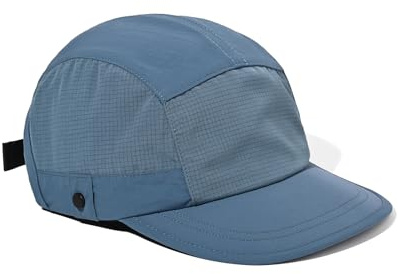 Clakllie Snabbtorkande 5 paneler baskeps platt brim snapback cap andas utomhus sport keps UV-skydd snabbtorkande truckerkeps, CDGE-WBQSG1-Blue, En Storlek