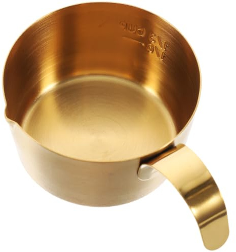 KICHOUSE Bicchiere Dosatore per Espresso in Acciaio Inossidabile da 80ml Scala Graduata e Manico, Resistente a Caldo e Freddo, per Ufficio e Picnic