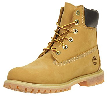Timberland 6 in Premium Waterproof (Wide Fit) - Stivali Classici Donna, Giallo (Wheat Nubuck), 36 EU