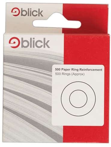 Blick Reinforcement Rings, White, Vinyl, Circular, 500 Labels, for Home, Office, Family, School