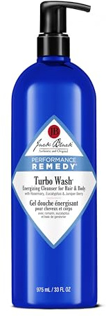 Jack Black Turbo Wash Energizing Body & Hair Cleanser, 33 Fl Oz – Rosemary, Eucalyptus & Juniper Berry – Mens Body Wash, Mens Shampoo, Skin Care, Hair Care, Dual-Purpose Body Wash Men, Sulfate–Free