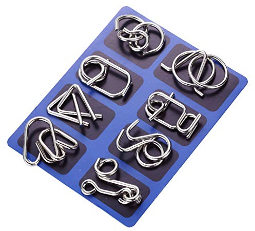 Gracelaza 8 Piezas Juguetes Mágicos de Alambre de Metal Set - 3D Rompecabezas Brain Teaser Puzzle - IQ Inteligencia Juguete Educativo - Juego Niños y Adolescentes #1