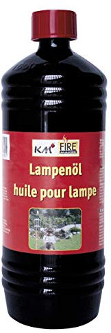 KM Match – 3 Bottiglie da 1L di Olio per lampade e torce a Olio – Inodore, Ideale per torce da Giardino, bambù e Parete – Combustibile Liquido per Uso Interno ed Esterno