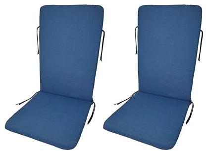 MR. COJIN Pack 2 UNIDADADES COJIN Tumbona COLCHONETA para Tumbona DE Jardin COLCHON Hamaca (115x47x4, Azul)