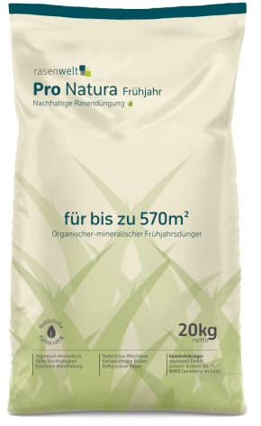 rasenwelt Frühjahrsdünger Pro Natura 10kg I organisch-mineralischer Bio Rasendünger, ideal für Frühling und Sommer