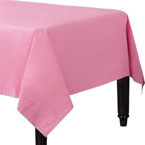 FANCYDRESSCOZ Paper Table Cover Recyclable Eco Friendly Paper Tablecover Disposable Tablecloth BIRTHDAY WEDDING CORONATION FESTIVAL (LIGHT PINK), Medium (00125)