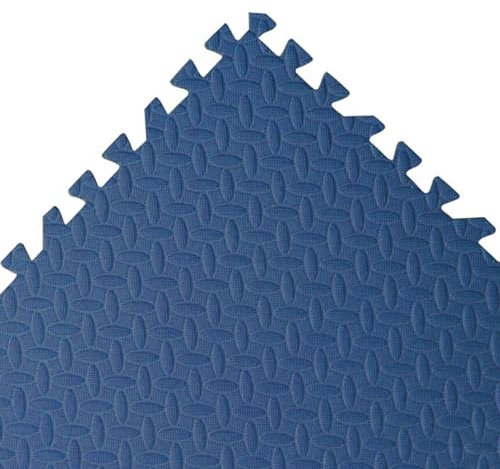 12- Und 24-Zoll-Puzzle-Trainingsmatte, Schaumstoff-Bodenfliesen, Fitnessstudio, Schützender Bodenbelag, Heimdekoration, 48 Stück(Size:24x24 Inch,Color:Marineblau)