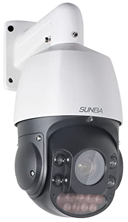 SUNBA 4K 8MP IP PoE+ PTZ Camera Outdoor, 20X Optical Zoom, Two Way Audio & Built-in TF Card Slot, 24x7 Automatic PTZ Tour, Night Vision up to 100m (405-D20X 4K)