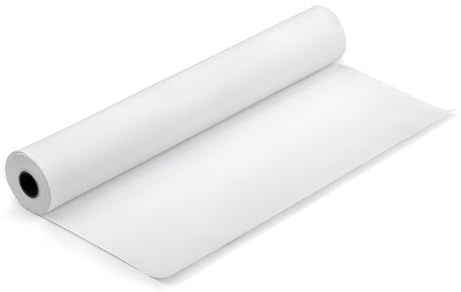 Rouleau de papier blanc (40 cm x 20 m) pour dessin et peinture : polyvalent et résistant, idéal pour le dessin et les travaux manuels
