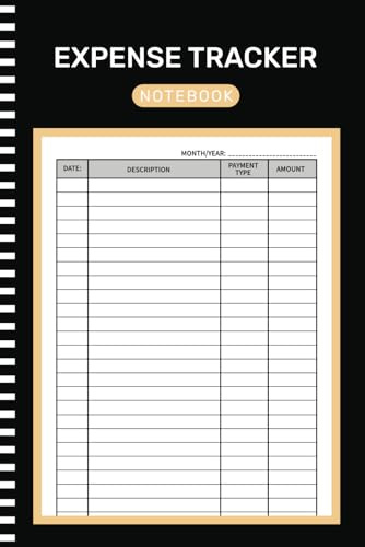 Expense Tracker Notebook: Daily Spending Tracker Bill Organizer Log Book, Budget Planner, Money Management Ledger Notebook for Personal or Small Business Use (105 Pages 6x9 Inches)