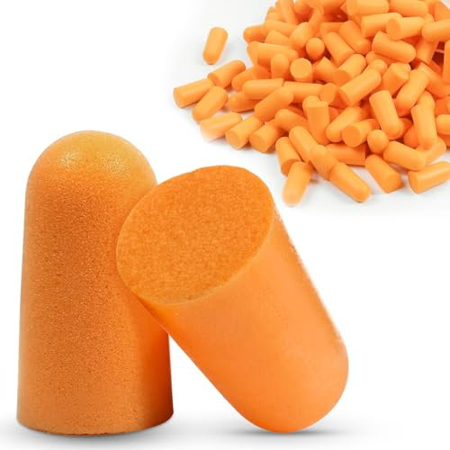 Lot de 50 paires de bouchons d'oreille en mousse sans fil - Bouchons d'oreilles souples avec réduction du bruit pour dormir, tirer, ronfler, tondre - Bouchons d'oreilles réutilisables - Oran