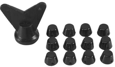 BOFRHME 12 Piezas Clavos para Botas de Fútbol Tacos para Botas de Fútbol Profesionales Pernos de Repuesto M5 con Llave Clavos para Zapatos de Pista 10 mm