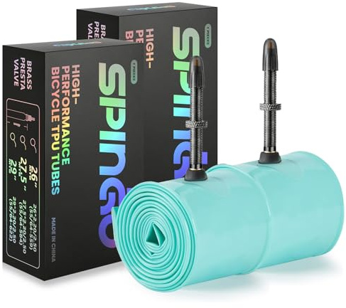 Spingo metall TPU slang MTB 29 tum/27,5 tum/26 tum TPU cykelslang 2-pack ultralätt slang med Presta ventil 48 mm