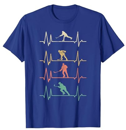 Patines de Hockey en línea Heartbeat Camiseta, Hombre, Azul Real, XXL