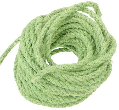 Homoyoyo Corda di Sisal Verde 6mm Materiale Lino per Tiragraffi Fai da Te Riutilizzabile e Tagliabile Liberamente Accessorio per Decorare Giochi per Gatti