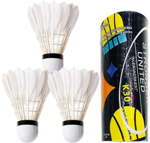 Palline da Badminton - Set di 3 Volani in D' con Stabilità di Volo Ad Alta velocità, Attrezzatura Sportiva da Allenamento Durevole per Giochi Interni Ed Esterni Coerenti | per Uomini Donne
