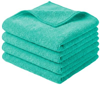 APP MF Cloth – Panni in Microfibra per Auto 40×40 cm, 360 g/m² | 3 Panni | Pulizia Senza Aloni e Senza Graffi | Ideali per Carrozzeria e Interni | Confezione da 3 Panni Verdi