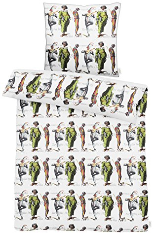 Apelt Bettwäsche, Baumwollsatin, Weiß/bunt, 135 x 200 x 0.2 cm, 2-Einheiten