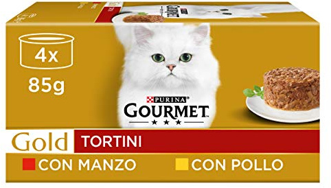 Purina Gourmet Gold Wet Cat Food, 48 Cans x 85 g Each, 12 Packs of 4 x 85 g