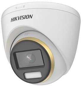 HIKVISION DS-2CE72KF3T-E TurboHD ColorVu IP67 3K HDoC Turret Camera, 2.8mm Fixed Lens, White