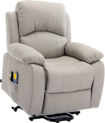 Astan Hogar Sillón Relax con Función Auto-Ayuda (Levanta Personas), Reclinación Eléctrica, Masaje Y Termoterapia, Modelo Ramón AH-AR30920AR