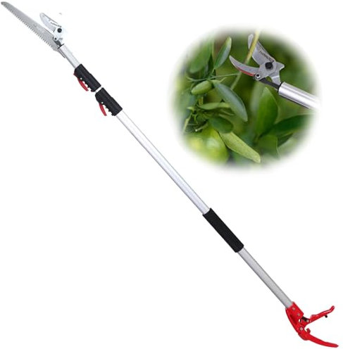 Ezkamfort Tree Pruner,140cm-300cm Tree loppers Long Reach Telescopic- Loppers Heavy Duty,with Replacement Blades,Ideal for Removing High Branches and Fruit Picking