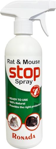 Ronada Mäuse- & Ratten-Umgebungsspray 500 ml – Effektiver Geruchsentferner mit Pfefferminzöl – 100% natürlich, ungiftig & tierversuchsfrei – ideal für Küchen, Keller & gewerbliche Räume