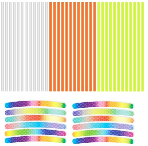 GGUFAY 56 Pcs Reflectores Para Radios Bicicleta,Reflector Ruedas Bicicleta Niños,Protector Radios Bicicleta,Visibilidad de 360°,Adapta a Todo Grosor De Radios Para Ruedas De Bici Sillas De Ruedas