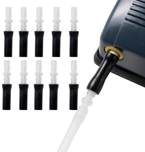 HaoChong 10-Pack Secure-Air Aquarium Tube Fittings Anti-Burst Connectors & Safety Lock Clips to Prevent Air Pump Tube Disconnection,Suit for Check Valve,Control Valve,Bubble Stone
