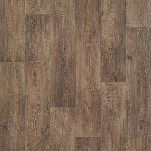 Aged Oak 691D Dark Wood Plank Effect Rimini Vinyl Flooring | - 2m x 3m (6ft6 x 9ft10)