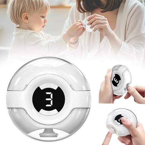 2 en 1 Coupe Ongle Electrique avec LED, 3 Vitesses Réglables | Coupe-Ongles/Lime à Ongles Électriques, Conception Silencieuse et Autonomie Longue Durée, pour Bébés/Adultes/Personnes Âgées