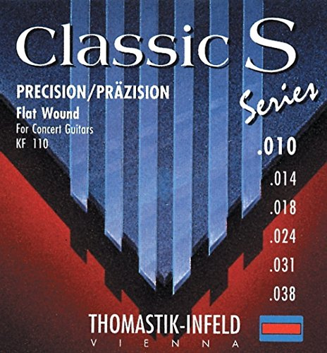 Thomastik single string D4 .024fw nickel-plated flat wire on steel core KF24 for classical guitar Classic S Series set KF110