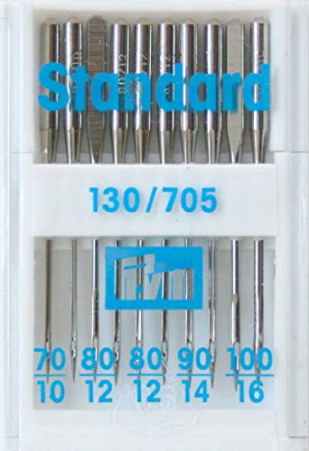 Prym 152297 Nähmaschinennadeln 130/705 Standard, 70-100, Silberfarbig, No. 80