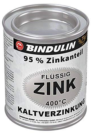Bindulin - Bote de pintura con alto contenido en cinc, para galvanizado en frío, 125 ml, color plata